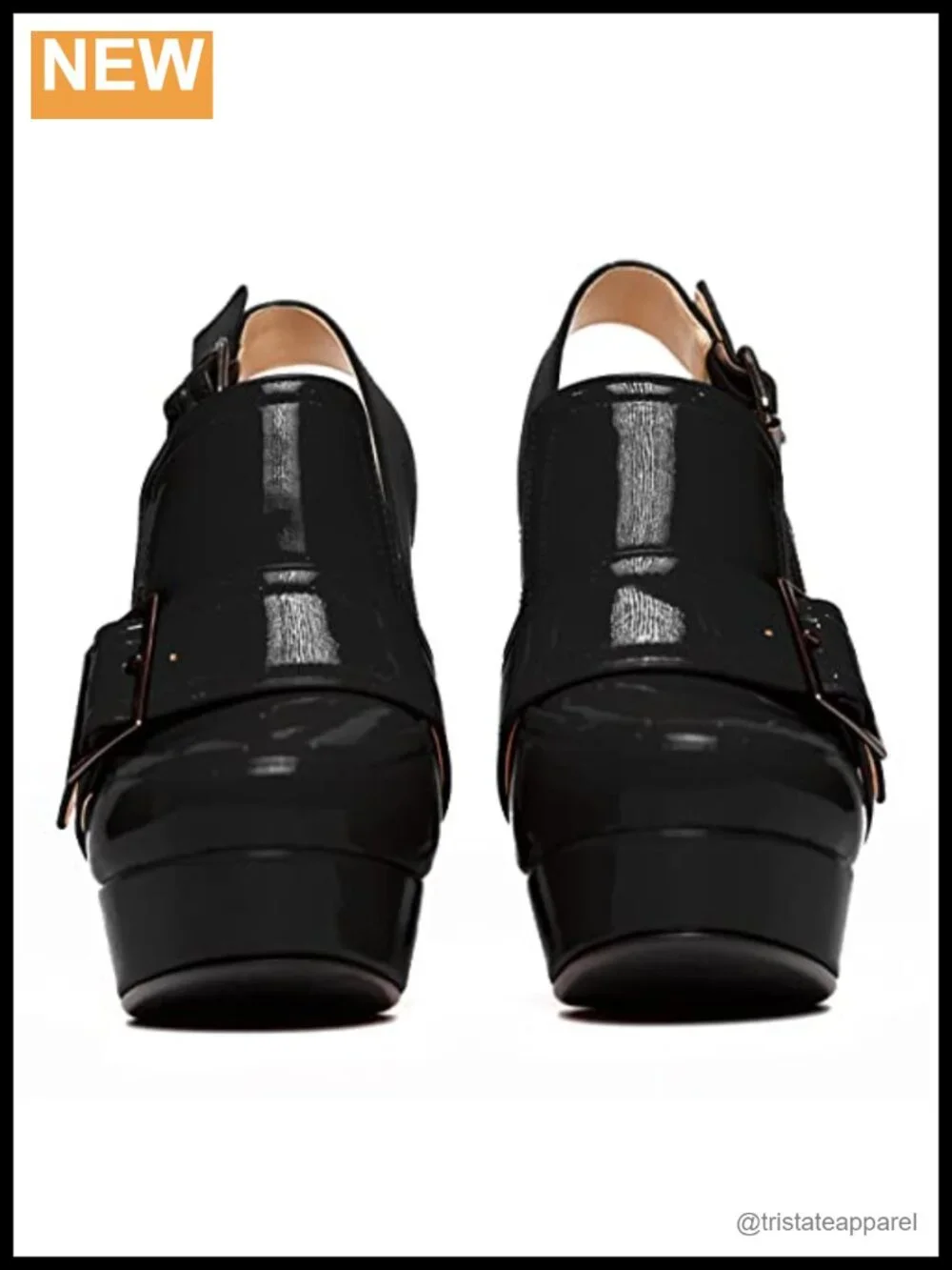 Platform Chunky Block Heel Slingback Pumps Buckle Ankle Strap Closed Toe Loafers
